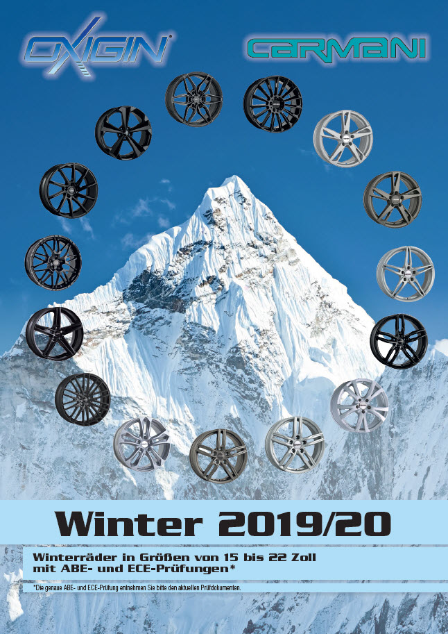 PRESSEINFORMATION OXIGIN Leichtmetallräder, Broschüre „Winter 2018/2019“